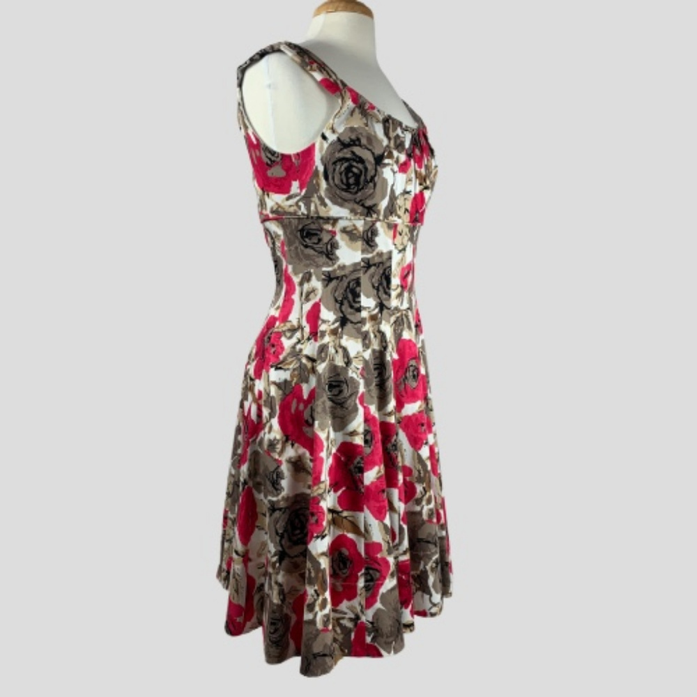 Maggy L Womens Sheath Dress Brown/Pink/Tan/White - Picture 4 of 8